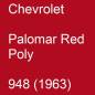 Preview: Chevrolet, Palomar Red Poly, 948 (1963).